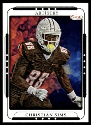 2023 SAGE Artistry Black #27 Christian Sims Rookie Los Angeles Rams - Image 1 of 2