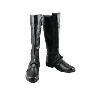 Star Wars Darth Vader Anakin Skywalker Cosplay Costume Shoes Props PU Long Boots - Picture 1 of 13