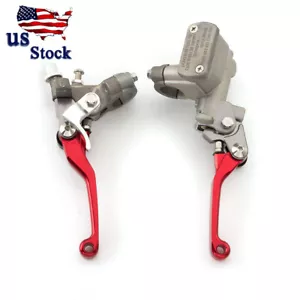 For Honda CRF150R CRF50R CRF450R 2007 2008-2012 CNC Brake Clutch Cylinder Levers - Picture 1 of 10