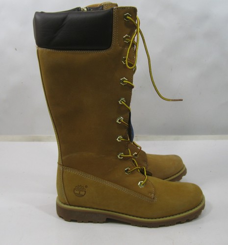 83980 Timberland MARRONE stivali al ginocchio stringati in pelle DONNA misura 5 5
