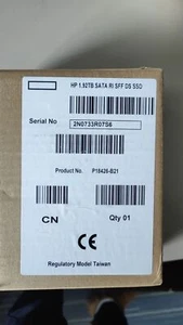 Disque SSD serveur P18426-B21 P18484-001 HPE 1,92 To SATA 6G 2,5" SFF RI G8 G9 Gen10 NEUF - Photo 1/3