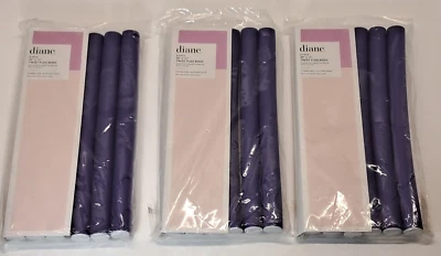 Diane #DT10 Twist Flex Hair Perm Rods Purple Create Coils Waves 10" x 7/8" 18Pcs - Image 1 of 4