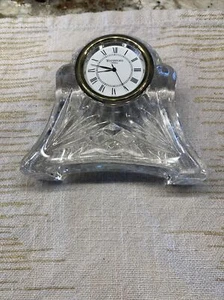 Waterford Crystal ABBEY CLOCK Mantle Small Signed Desk Anniversary Gift Cut - Picture 1 of 6