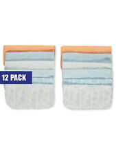 Duck Duck Goose Baby Boys' 12-Pack Washcloths - white/blue, one size