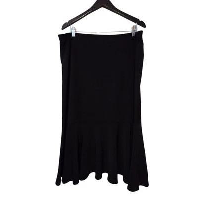 Picadilly Womens Slinky Skirt LG Black Pullon Godet Fishtail Whimsygoth Witchy - Image 1 of 4