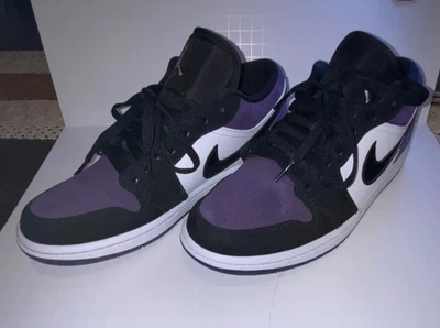 Air Jordan 1 quadra baixa roxa (tamanho 8) - Imagem 1 de 4