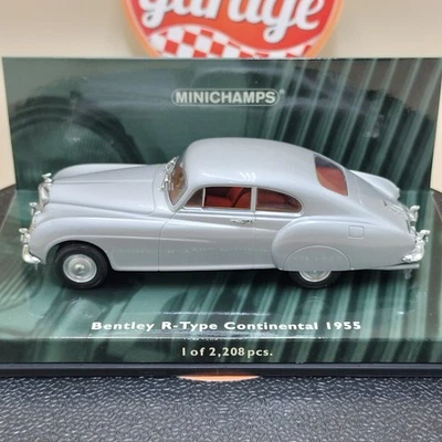 MINICHAMPS 1/43 Bentley R-Type Continental 1955 436139421 silver - Image 1 of 4