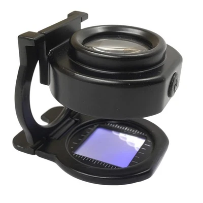 10X Portable Hand-held Magnifying Glass with LED Lamps Foldable Magnifying Glass - Image 1 of 4