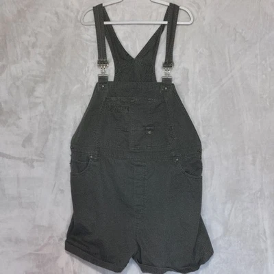 Vintage Fashion Bug Womens Shortalls 26W Plus Size Army Green Y2K Pockets Cotton - Image 1 of 4