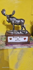 Vintage Moose Statue 95th Anniversary Secret Decanter Used Bottle Empty - Picture 1 of 11
