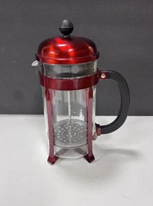 BODUM CHAMBORD 8-Cup 34oz FRENCH PRESS Coffeemaker Candy Apple Red Metallic - Picture 1 of 8