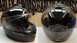 Harley-Davidson XL Capstone Sun Shield H31 Modular Full Face Helmet Gloss Black - Picture 1 of 22