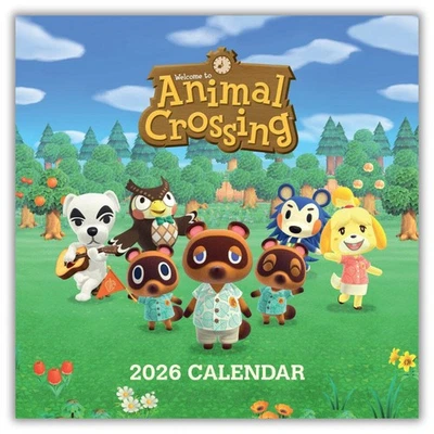 DANILO PROMOTIONS LTD 2026 Calendar Animal Crossing Month to View Nintendo Square Calendar