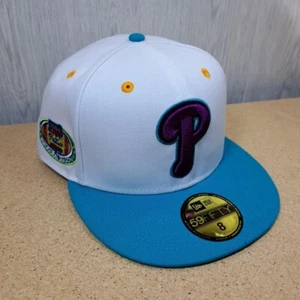 ๐ฅ New Era 59FIFTY Philadelphia Phillies Hat Cap Fitted Size 8 Inaugural Patch - Picture 1 of 12