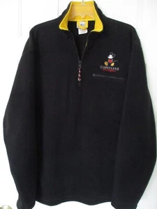 Disneyland L/S 1/4 Zip Black Fleece Unisex Sweater - Size Medium - Large* - Picture 1 of 3