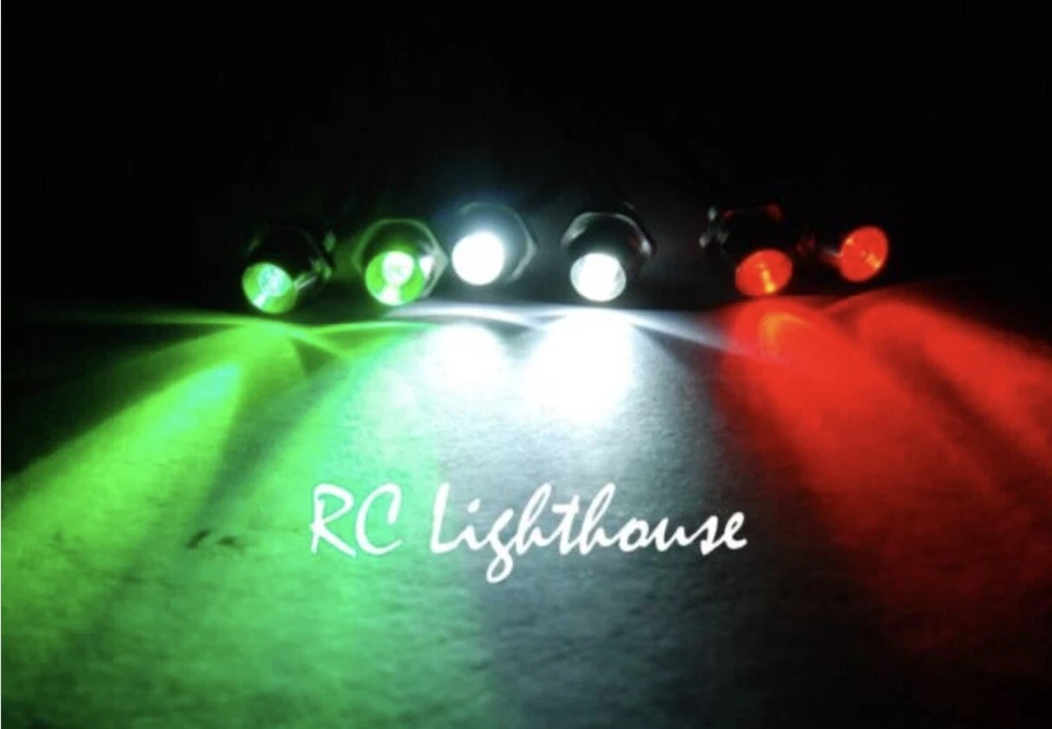 RC Lights Super Bright LED Light set for Traxxas E-Revo or Slash 1/16 2W2R2G 3mm - Image 1 of 1