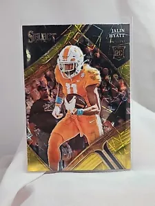 Jalin Hyatt 2023 Panini Select Draft Picks Oro Lazer Prizm RC #108 Nivel de Campo - Imagen 1 de 3