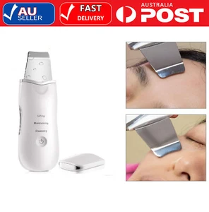 Facial Ultrasonic Skin Scrubber Spatula Ion Import Deep Skin SPA Cleaner Tool AU - Picture 1 of 12