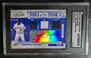 2005 ABSOLUTE TOOLS TONY GWYNN AUTOGRAPH AUTO GAME USED SHOE & JERSEYS 10/10 SGC - Picture 1 of 2