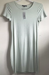 Kendall And Kylie T Shirt Dress Womens Small Green Rayon Short Sleeve Round Neck - Picture 1 of 14