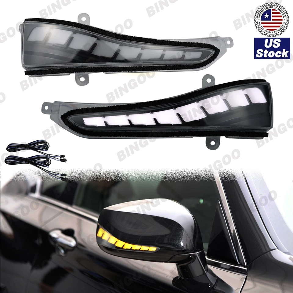 Luz de señal de giro secuencial de espejo lateral LED para Infiniti Q50 Q60 2014-2021 QX Foto 1 de 4