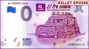UEMR / 4L TROPHY 2019 / BILLET 0 € / NULL EURO-SCHEIN / 0 € 2019-1 - Picture 1 of 1