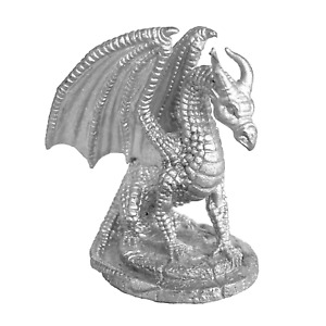 Pewter Dragon Figurine Board Game Piece Myth Wizard Gothic Chess Castle Kingdom