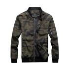Fashion Men's Camouflage Slim Fit Jackets Short Coats Camo Bomber Casual Outwear