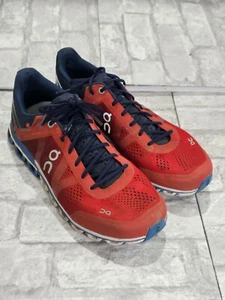 On Cloudflow ON CloudFlow Mens Running Shoes Rust Red Pacific White Men's Size 8 - Picture 1 of 7
