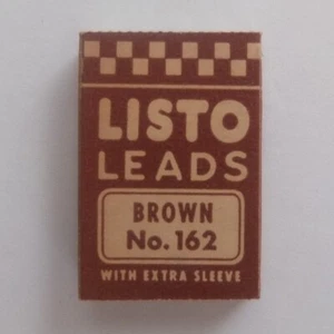 vintage LISTO brown marking Leads—.162" diameter—1⅜” long—new old stock, c.1955 - Picture 1 of 4