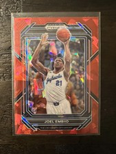 2023 Panini Prizm Draft Picks Red Cracked Ice Joel Embiid  #52