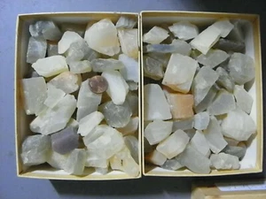 Moonstone 8 Oz Cab Rough Highly Translucent Pale Green Salmon Pink White Gray - Picture 1 of 1