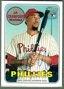 2018 Topps Heritage JP Crawford Real One Autograph #ROA-JC Rookie RC - Bild 1 von 2
