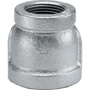 (10 Pack) 1/4" x 1/8" NPT Reducing Coupling Galvanized Malleable Iron 150 - Picture 1 of 2