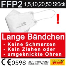 FFP2 Maske GROSS mit langen Ohrschlaufen