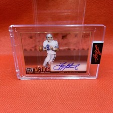 TROY AIKMAN 2023 LEAF PRO SET #AI-TA1 ACTION INK BLUE AUTO 6/25 COWBOYS HOF