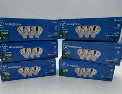 18 Ct NEW Westinghouse Xenon Flood Bulbs 50 Watt & 20 Watt 12V MR16 GU5.3 Base - Image 1 of 4