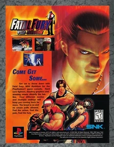 Fatal Fury Wild Ambition SNK Vintage 1999 Playstation 1 PS1 Print Ad Art - Bild 1 von 1