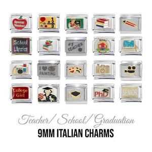 Teacher school 9mm Italian Charm - Fits 9mm Italian charm bracelets - Picture 1 of 4