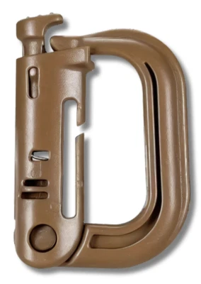 Paquete de 4 mosquetones con hebilla de bloqueo Grimloc gancho molle anillo en D gancho a presión Foto 1 de 4