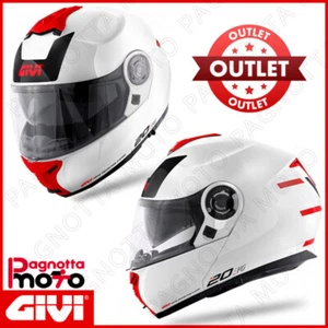 Casco Modulare Apribile GIVI X20 Expedition Evo Bianco Rosso OUTLET - Picture 1 of 1