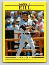 1991 Fleer Donnie Hill RC California Angels #316