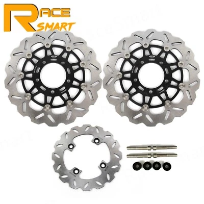 Rotores de disco de freno delanteros traseros para Kawasaki Ninja ZX6R ZX636 ZX6RR ZX600 2003 2004 Foto 1 de 4