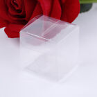 50pcs transparent gift candy box square pvc chocolate bags boxes wedding favor√
