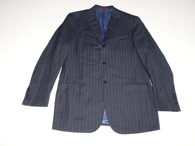 Blazer Isaia Napoli Hombre Traje Chaqueta Talla 42 Largo Azul Marino 3 Botones Super 130s Foto 1 de 4