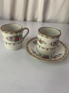 Vintage Lipper & Mann Demitasse Cups and 1 Saucer - Picture 1 of 3