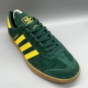 Adidas Originales Hamburg GW5752 2022 Verde Amarillo Para Hombre Reino Unido 8,5 Terrazas Informales - Imagen 1 de 8