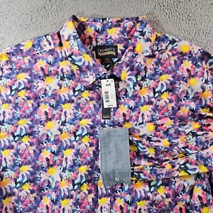 $69 NWT Cremieux Shirt Mens 4XB Flip Cuff Button Down Long Sleeve Colorful Print - Picture 1 of 15