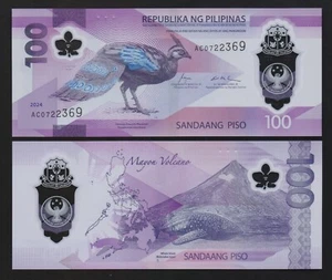FILIPINAS: B1106a P#W238a 100 Piso 2024 Polímero Billete Sin Circular. - Imagen 1 de 1