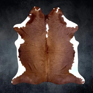 Brown and White Cowhide Size 6x 6ft ---5187 - Picture 1 of 5